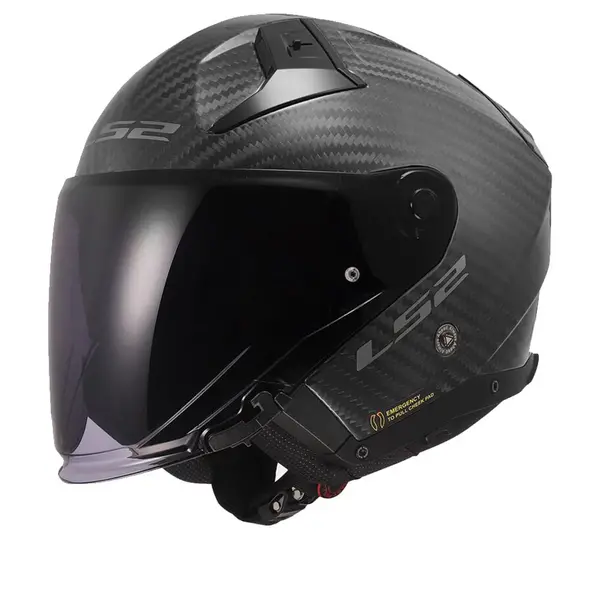 Image of LS2 OF603 Infinity II Matt Carbon-06 Jet Helmet Size XL