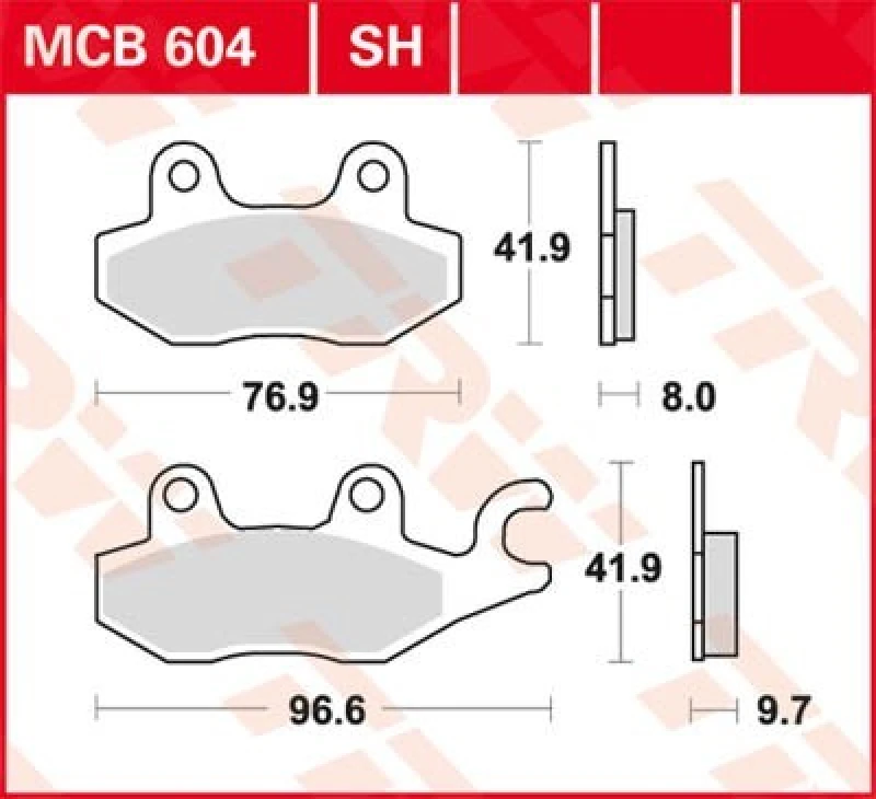 Image of TRW Lucas Brake pad MCB604
