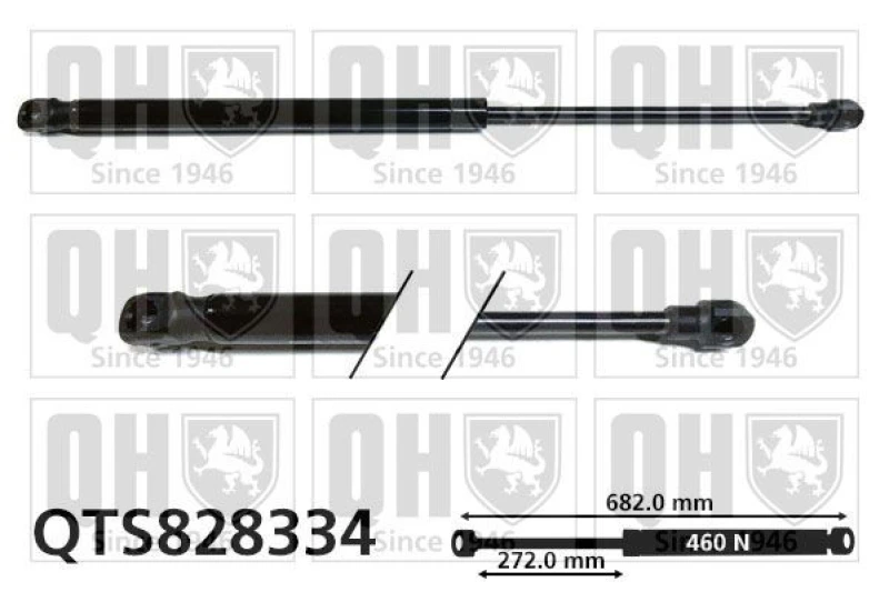 Image of QUINTON HAZELL Tailgate strut QUINTON HAZELL QTS828334