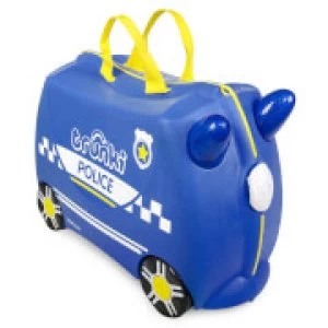 Image of Trunki Percy TI0323-GB01 Police Car Navy Blue Suitcase