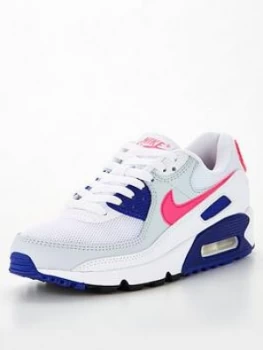 image of Nike Air Max 90 - White/Pink/Blue