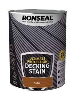 image of Ronseal Ultimate Protection Decking Stain Cedar 5L