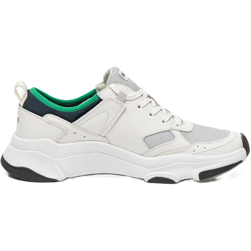 Image of Boss Mens Asher Runners Casual Low-Top Trainers Open White male 12 (46)