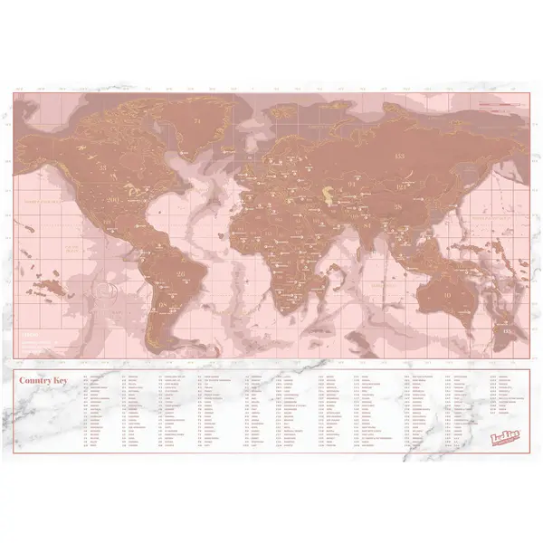 Image of Travel Rose Gold Scratch Map