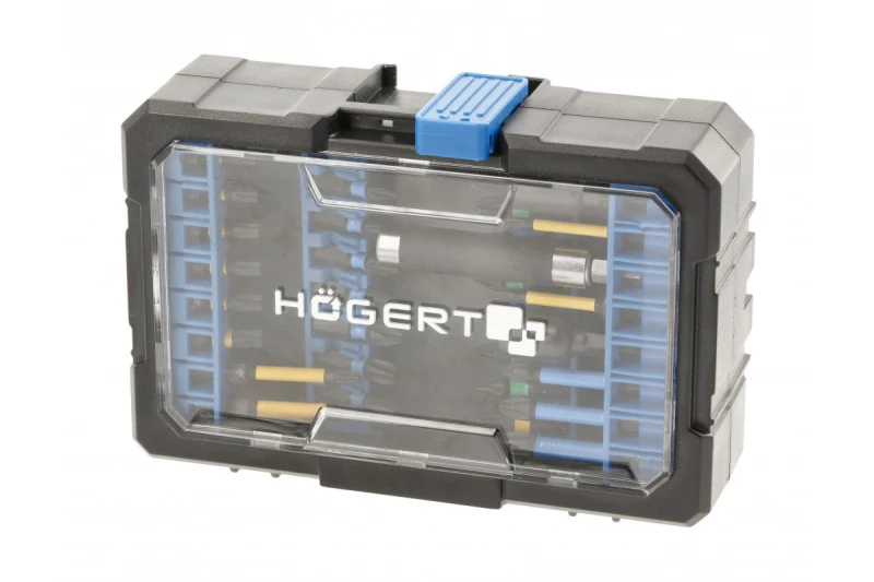 Image of Hogert Technik HT1S802 Screwdriver Bit Set in plastic cassette Tool Steel Screwdriver Bit Set (6625)