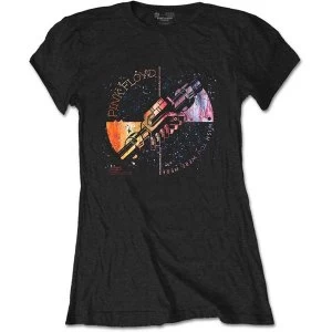 image of Pink Floyd - Machine Greeting Orange Womens Large T-Shirt - Black