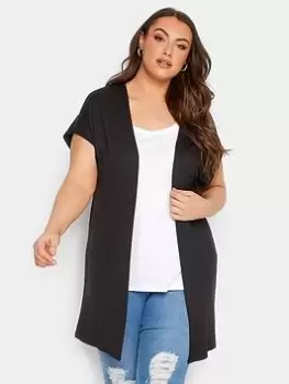 Image of Yours V/E Grown On Sleeve Cardigan Black, Size 38-40, Women