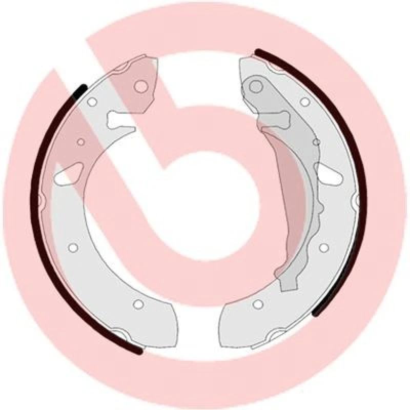 Image of BREMBO Brake Shoe Set BREMBO S 83 507