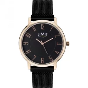 image of Mens Limit Rose Gold Plated Magnetic Mesh Bracelet Watch