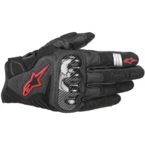 image of Alpinestars SMX-1 Air V2 Black Red Fluo 2XL