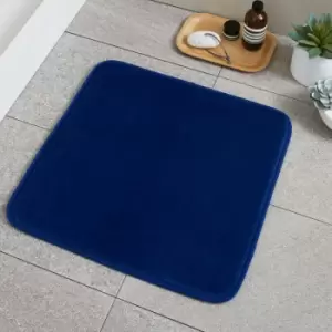 Image of Catherine Lansfield Anti-Bacterial Memory Foam Shower Mat, Navy
