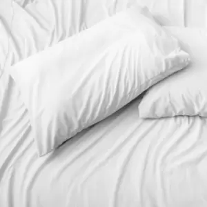 Image of Belledorm - Jersey Cotton Housewife Pillowcases (Pair) (One Size) (White) - White