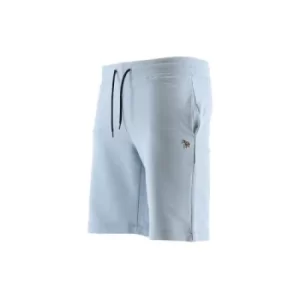 image of Paul Smith Light Blue Cotton Jersey Zebra Logo Shorts