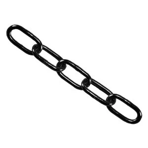 Image of Faithfull Black Japanned Chain 6mm x 10m Box - Max. Load 250kg