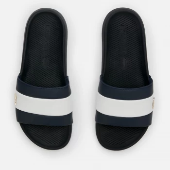 Image of Lacoste Mens Croco Slide 120 Slide Sandals - Navy/White - UK 10