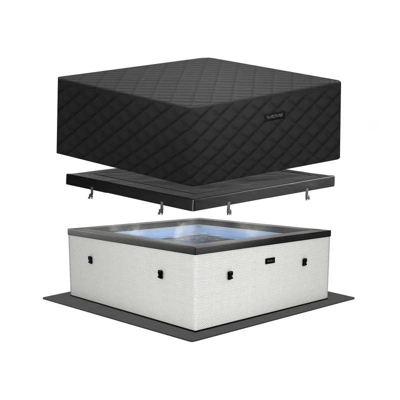 Image of Wave Spas Wave Spas Wave Garda Energy-Efficient Hot Tub Bundle 4 Person in White White 4 Person Unisex 5061039897318