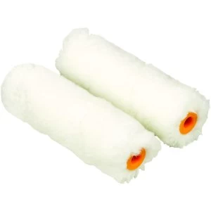 Image of Wickes Mini Emulsion Medium Pile Roller Sleeve 4" - Pack of 2