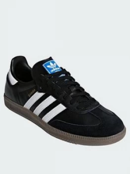 Image of adidas Originals Samba OG Trainers - Black/White, Size 10, Men