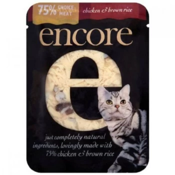 image of Encore Chicken and Brown Rice Cat Food Pouch 70g