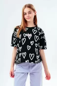 Script Heart Boxy T-Shirt