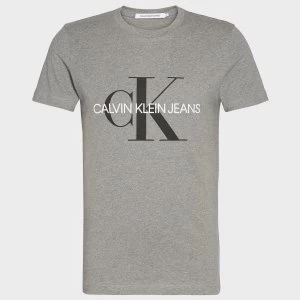 Image of CK Jeans Mens Iconic Monogram T-Shirt - Mid Grey Heather - L