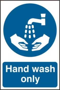 Image of Hand Wash Only Sign SA S.Rigid PVC