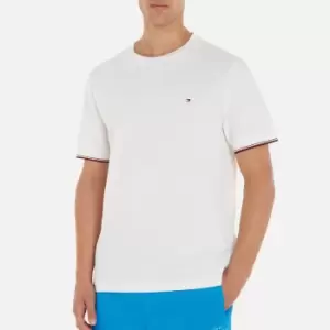 Image of Tommy Hilfiger Tipped Cotton T-Shirt - M