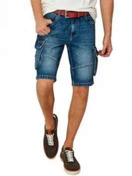 image of Joe Browns Joe Browns Everyday Cargo Shorts, Blue, Size 30, Men