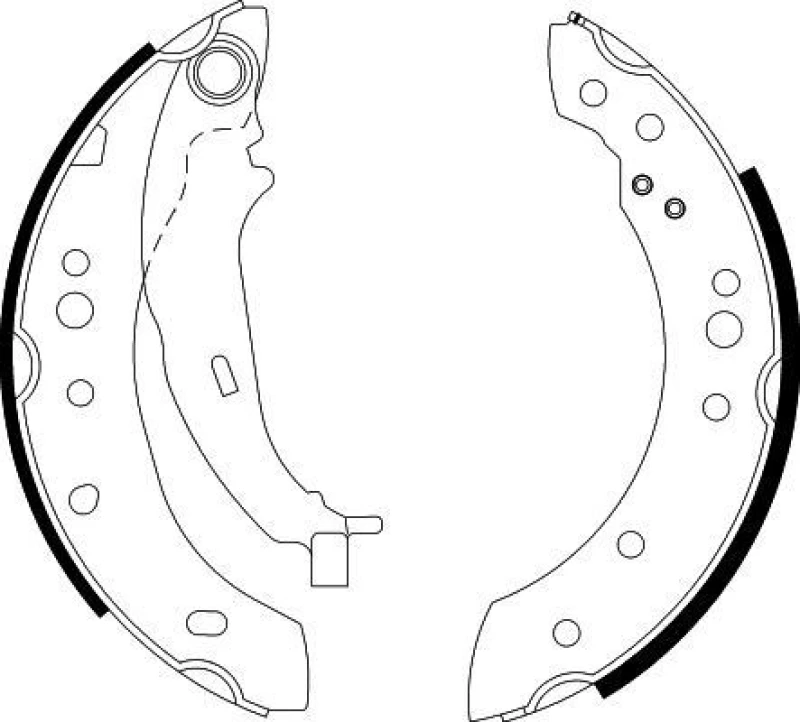 Image of HELLA Brake Shoe Set HELLA 8DB 355 000-271