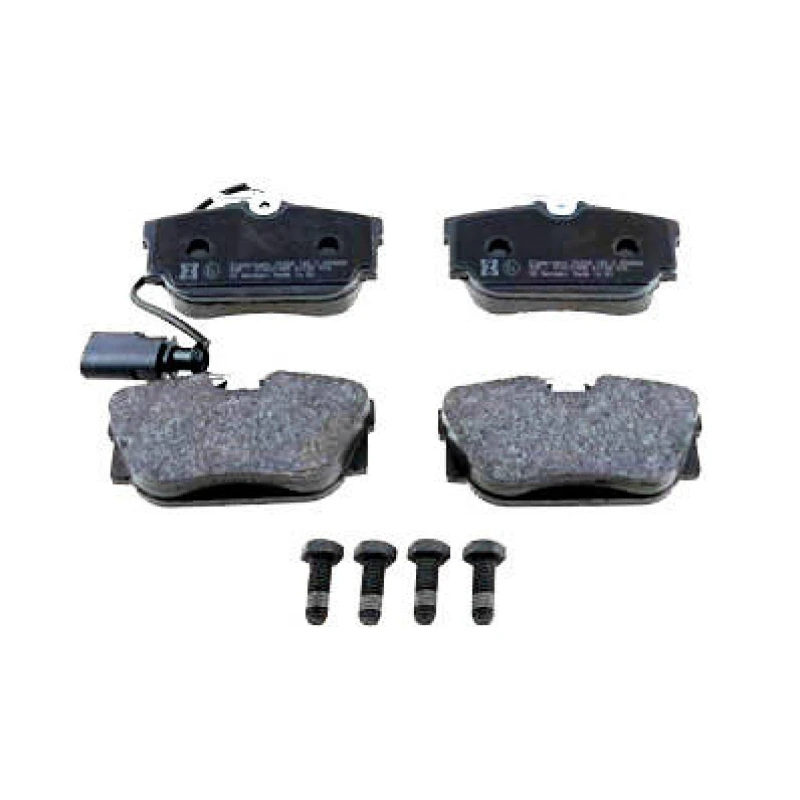Image of ZIMMERMANN 23224.165.2 Brake pad set Rear Axle, incl. wear warning contact, Photo corresponds to scope of supply, with bolts/screws Brake Pad Set,dis