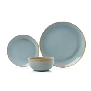 image of Sabichi 12 Piece Reactive Stoneware Dinner Set - Grey