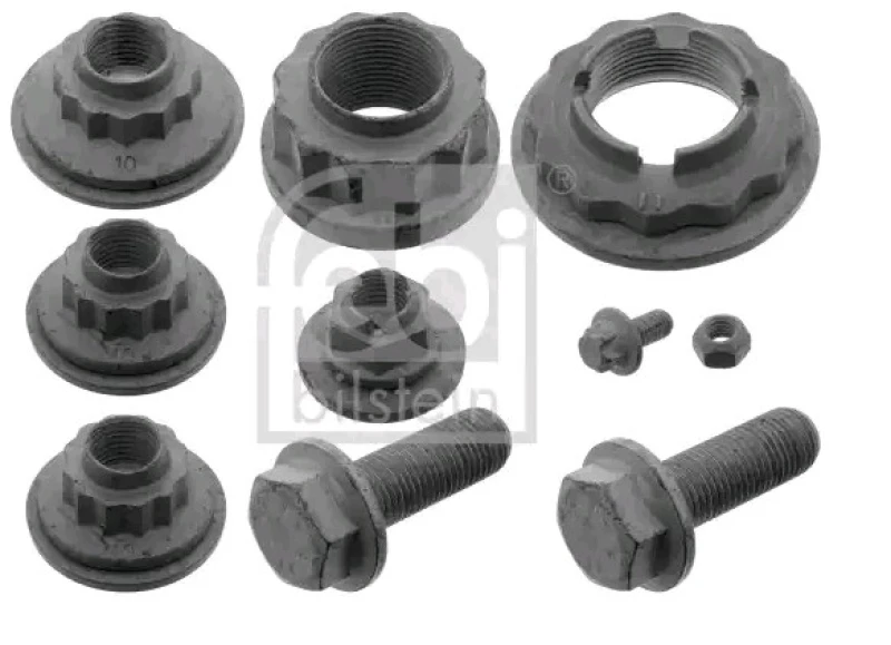 Image of FEBI BILSTEIN 47930 Mounting Kit, control lever Front Axle Right Mounting Kit,control lever (1597)