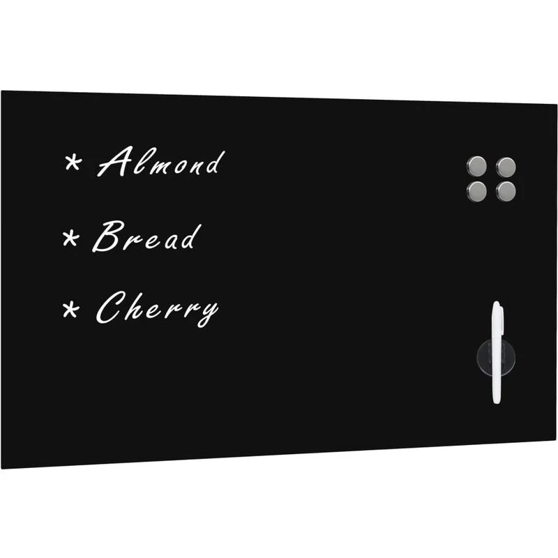 Image of VIDAXL Wall Mounted Magnetic Blackboard Glass 100x60cm Vidaxl 8718475598145