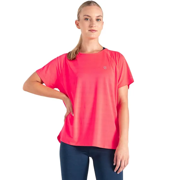 image of Dare 2B Womens Gravitate Short Sleeve Workout T Shirt 10 - Bust 34' (86cm) Neon Pink DWT746-83A-10