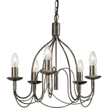 Image of Firstlight - Regency - 5 Light Chandelier Antique Silver, E14
