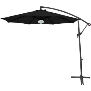 Image of Groundlevel Bluetooth Banana Parasol - Black