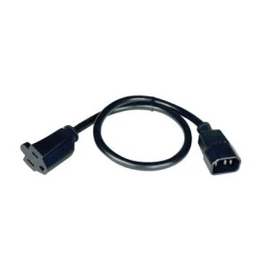 Image of Tripp Lite Universal AC Standard Computer Power Adapter Cord Lead Cable 13A 16AWG (IEC-320-C14 to NEMA 5-15R) 0.61 m (2-ft.)
