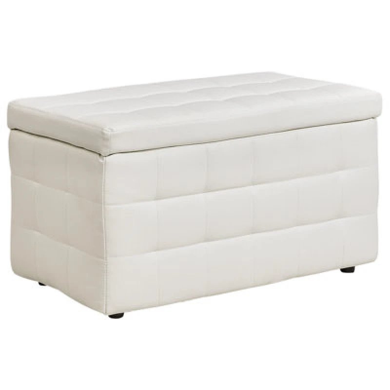 Image of Beliani Storage Ottoman Michigan Faux Leather White