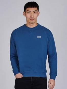 Image of Barbour International Essential Sweatshirt - Mid Blue Size M Men
