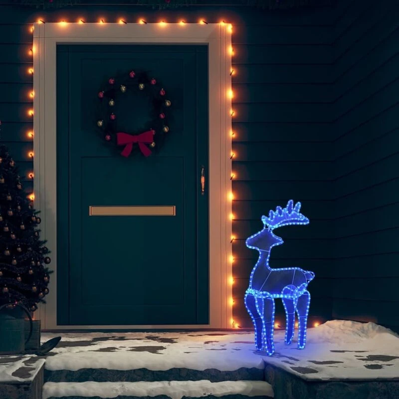 Image of VIDAXL Reindeer Christmas Decoration with Mesh 306 LEDs 60x24x89cm vidaXL 8720286415108
