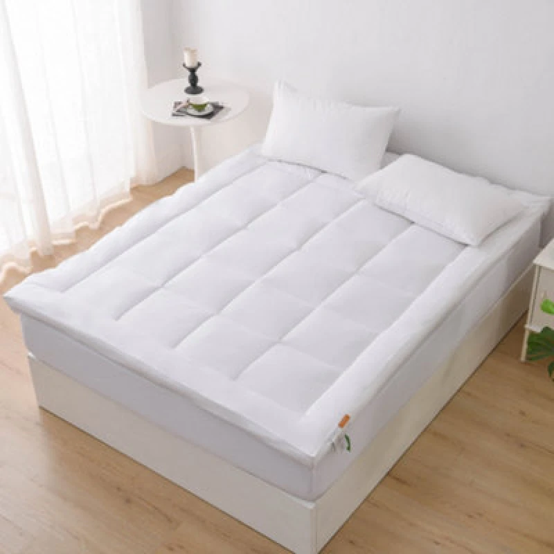 Image of Glamhaus Luxury Mattress Topper Fitted Skirt Oeko Tex 100 Silvadur - Super King White