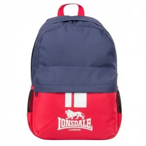 Image of Lonsdale Pocket Backpack - Red/Navy