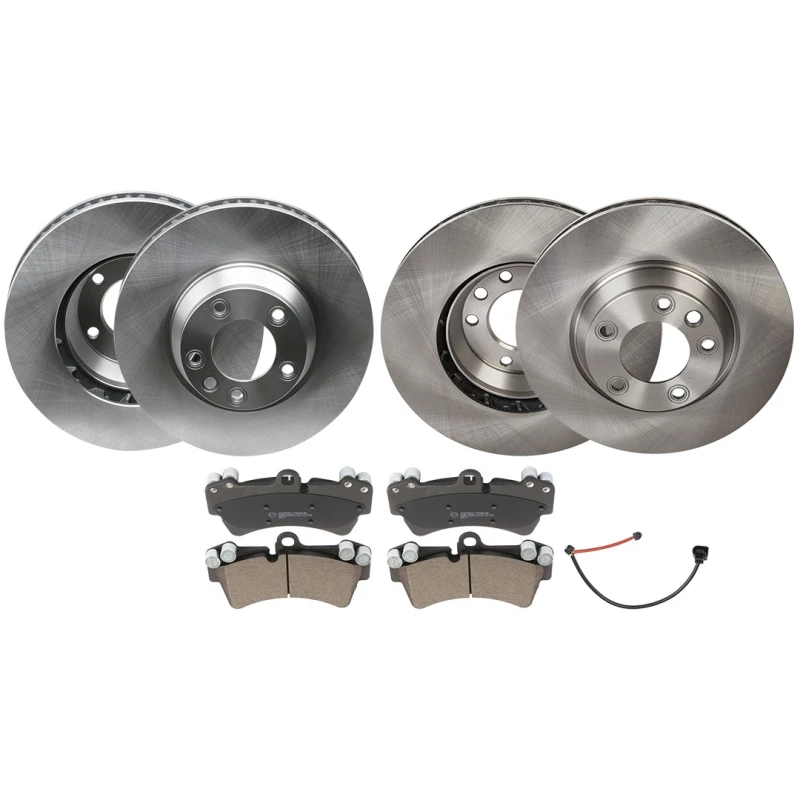 Image of RIDEX 3405B1670 Brake disc and pads set Front Axle, Brake Disc Type: Vented, incl. wear warning contact Brake Set,disc brakes (3405)
