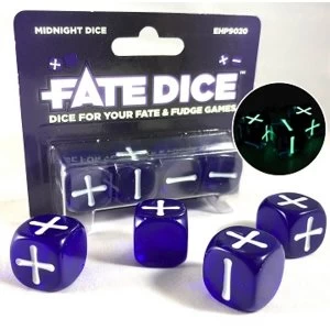 Image of Fate Dice: Midnight Dice (4 Dice)
