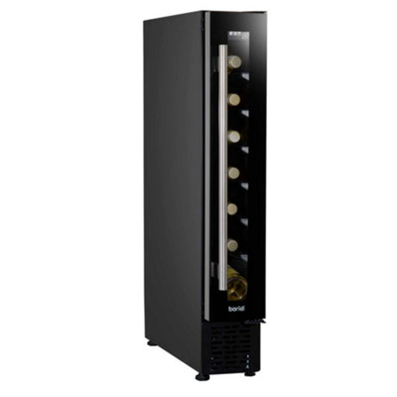 Image of Dellonda Baridi 7 Bottle 15Cm Slim Wine Fridge Cooler, Digital Touch Controls, Black