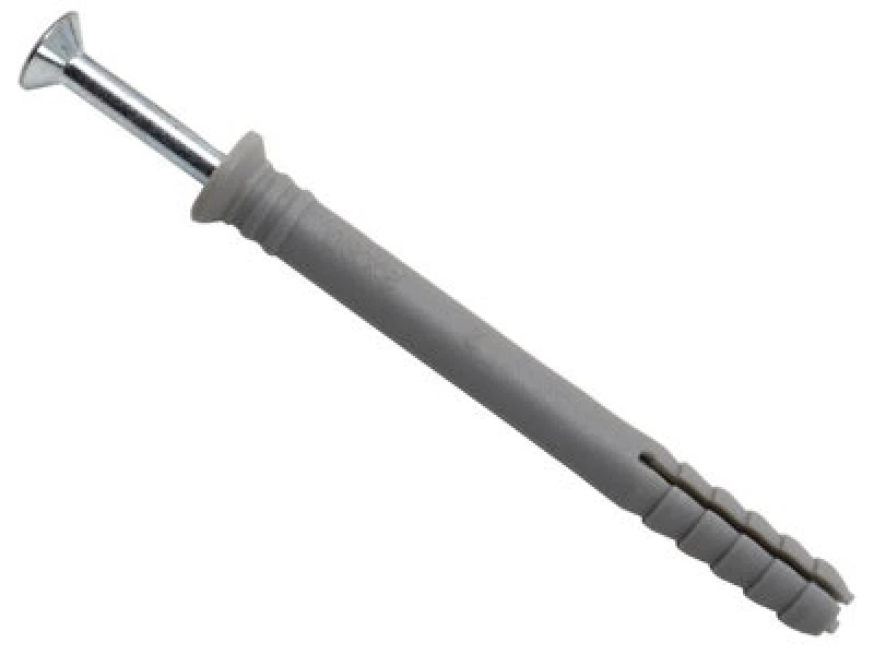 Image of Masonmate 8 X 80mm Nylon Hammer-In Fixings - Box Of 100 For Durable Construction Projects