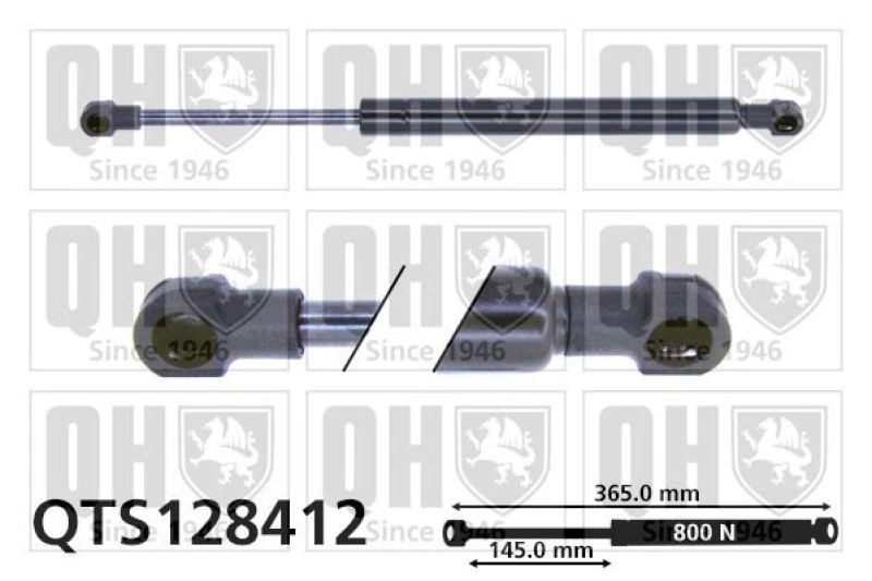 Image of QUINTON HAZELL Tailgate strut QUINTON HAZELL QTS128412