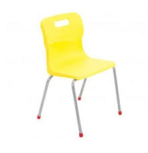 image of 4 Leg Chair 380mm Yellow KF72188