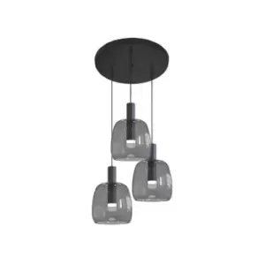 Image of Geri Ceiling Cluster Pendant Light LED 3x 5W 3000K Black