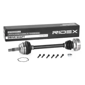 Image of RIDEX Drive shaft 13D0007 CV axle,Half shaft VW,SEAT,GOLF II (19E, 1G1),GOLF I Cabriolet (155),SCIROCCO (53B),Caddy II Kastenwagen (9K9A)